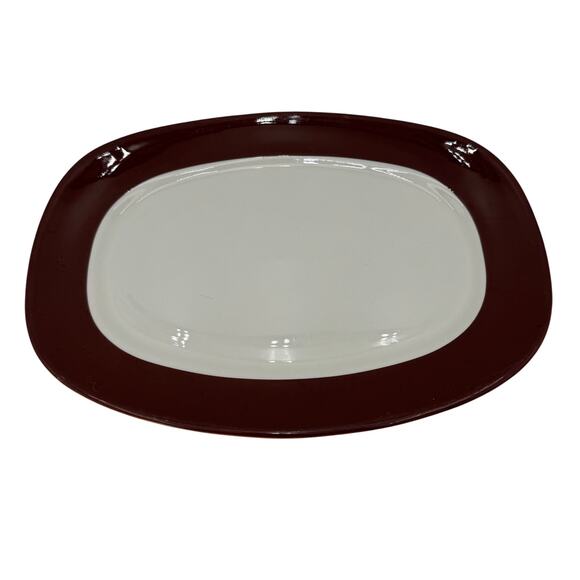 TST Conversation Line, Brown Platter, Vtg Ceramic 13x10 King O'Dell/Jamaica - Picture 2 of 6